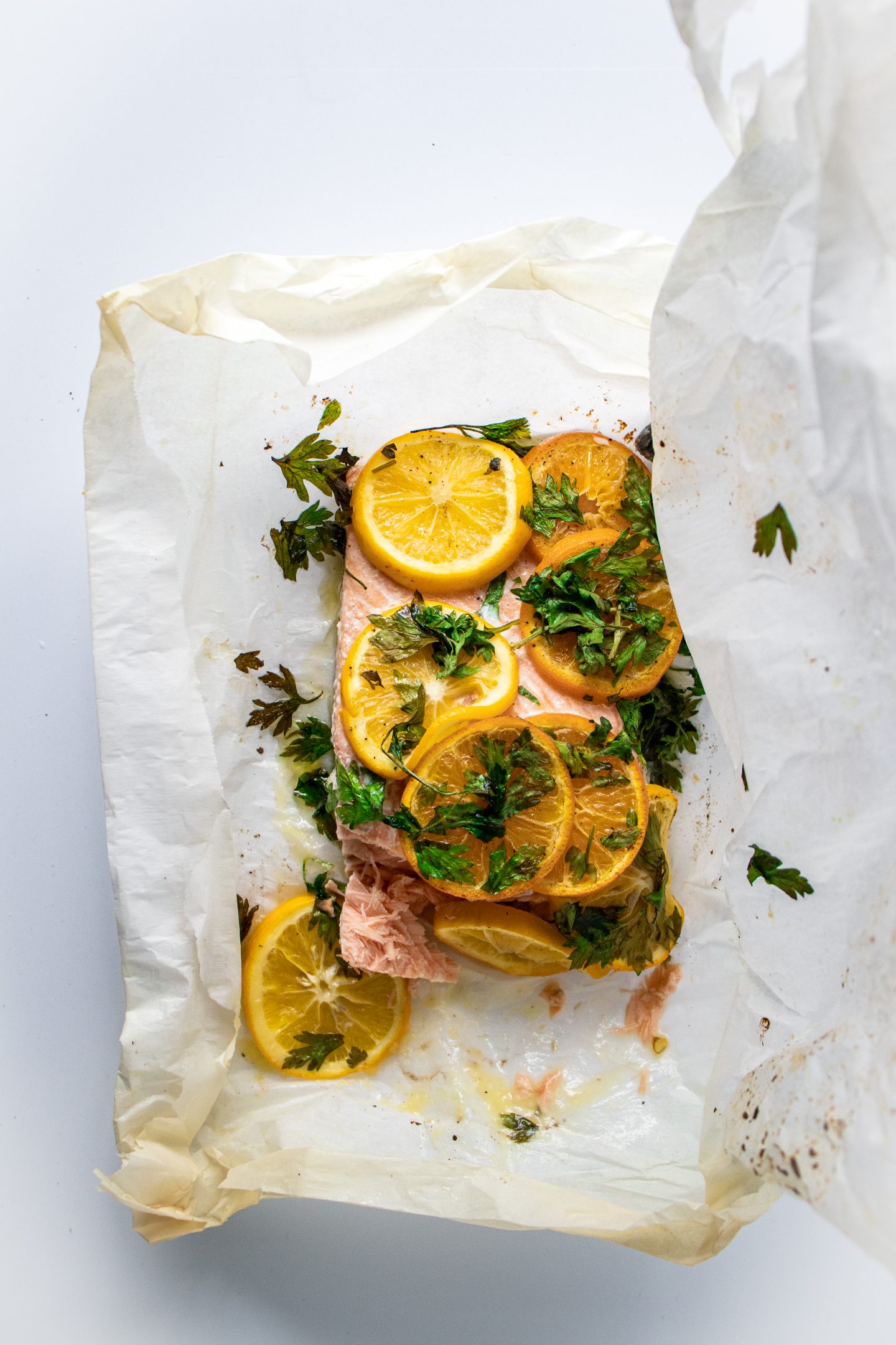 Fish En Papillote (Fish in Paper) with citrus and herbs on www.thedanareneeway.com