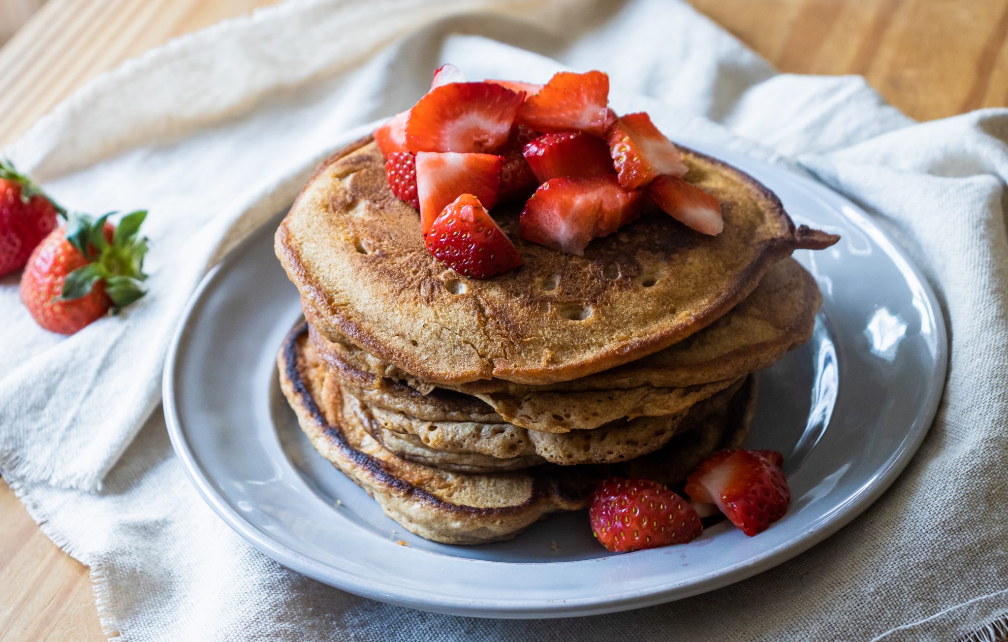 vegan spelt flour pancakes.