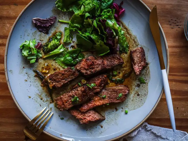 Flank Steak with Charred Scallion and Lime Butter 30 Minute Recipe