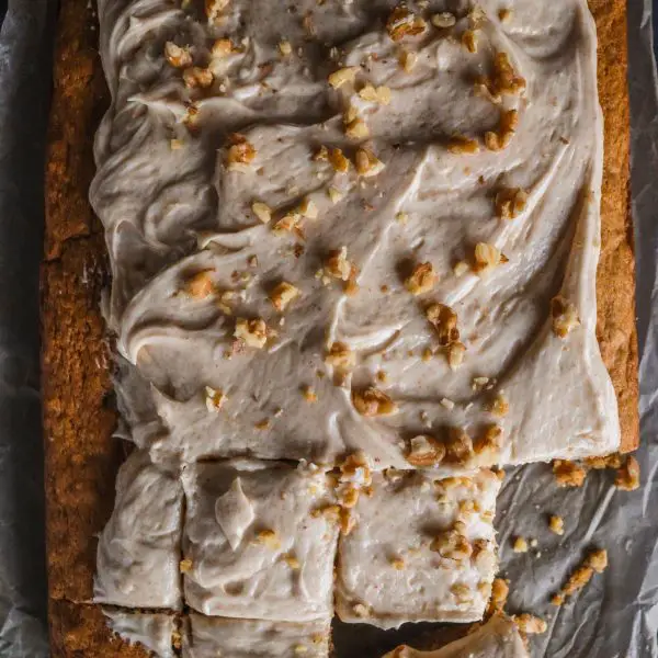 sweet potato cake with brown butter cream cheese frosting on www.thedanareneeway.com
