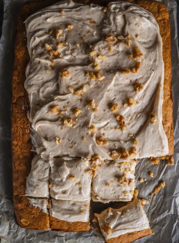 sweet potato cake with brown butter cream cheese frosting