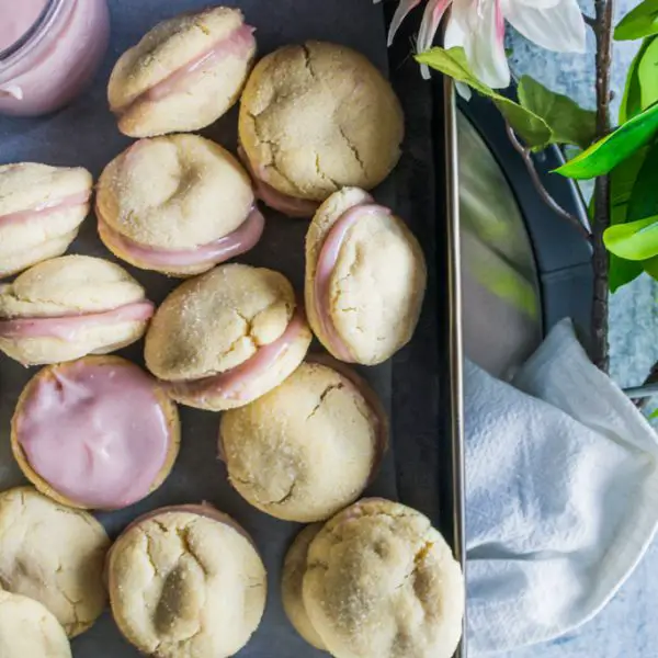 Raspberry Cream Sandwich Cookies on www.thedanareneeway.com