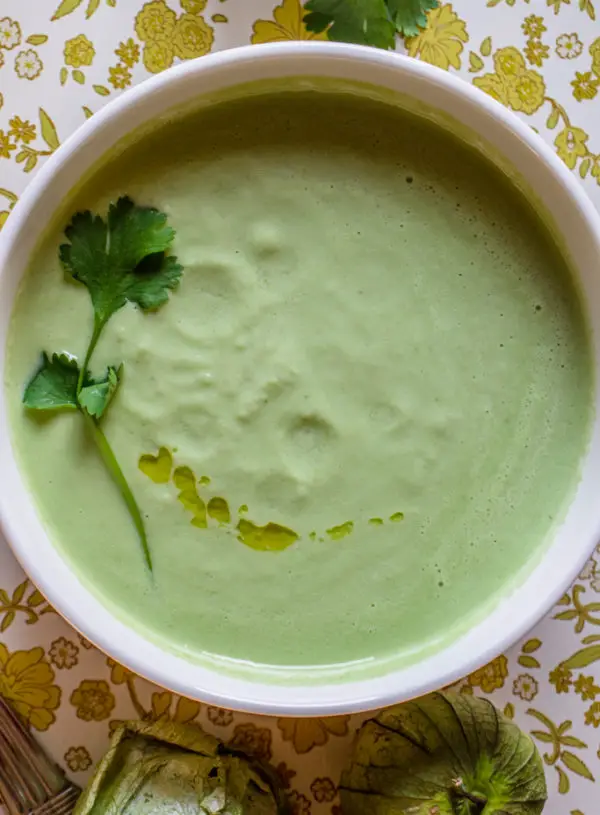 Tomatillo Gazpacho (with Lime and Garlic Citrus Paste)
