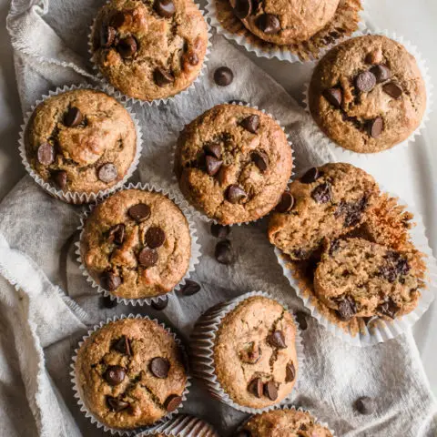 Gluten Free Banana Chocolate Chip Muffins on www.thedanareneeway.com